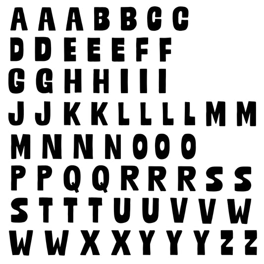 Alphabet T-Shirt Transfers